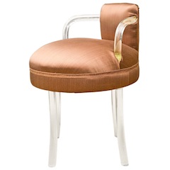 Mid-Century Vintage 1960's Lucite Swivel Chair